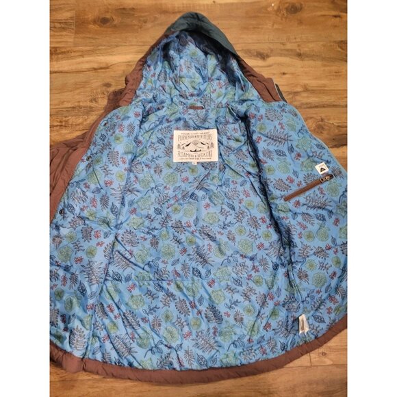 Poler Roamers & Seekers Men’s Jacket Small Blue Brown Hooded Camp Vibes Scout 2 - Picture 8 of 11